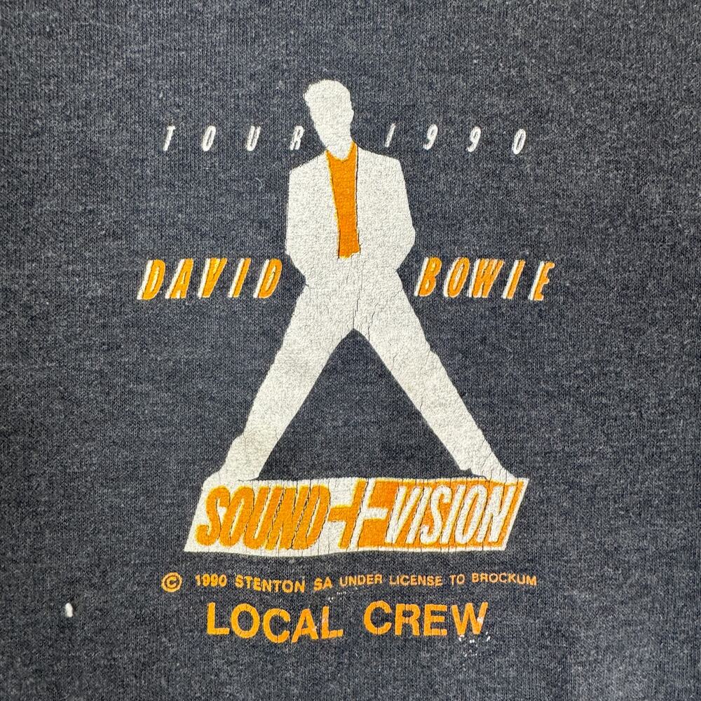 VINTG 1990 David Bowie Sound and Vision Tour Local Crew T-Shirt 50/50 Stagehand
